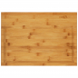 Mobile Preview: 2-1 großer massiver Holzblock Schneidebrett & Servierbrett in Einem Bambusblock (ca. 50 x 35 x 5 cm) (natural Bamboo)