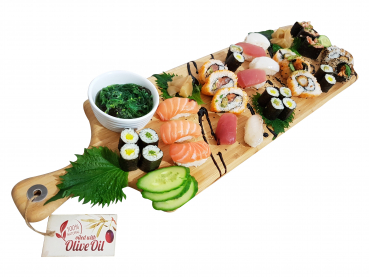 Preview: SmokeMax Bambus Servierbrett XXL 88 × 27 cm – großzügig, hygienisch, naturgeölt