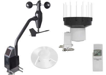 DP2000 PRO WiFi Gateway Single Sensor Weather Station Set ( 1 x DP2000 WiFi Gateway, 1 x DP40/WH32F outdoor thermo-hygrometer wireless sensor, 1 x DP80PRO self-draining rain gauge sensor, 1 x DP300 solar-assisted aneometer with UV light sensor) (new versi