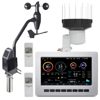 HP1000SE PRO Single Sensor Edition - HP1000SE PRO Display incl. indoor sensor + DP40 outdoor temperature/humidity + DP80 PRO rain sensor + DP300 anemometer (new version 2025)