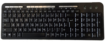 PK703 Multimedia USB Tastatur  XXL Großbuchstaben - sehbehindert (schwarz)