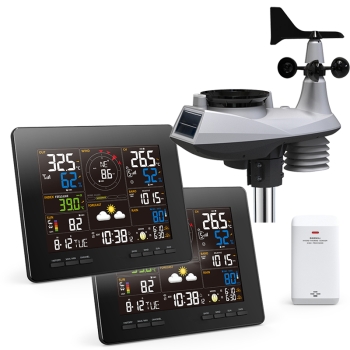 WH6000 PRO TWIN (2 Display units) Wi-Fi Internet Wireless Weather Station