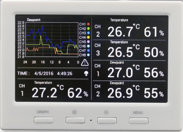 DL5000 TWIN (2 displays) Weather data logger Thermometer incl. 3 Thermo-Hygrometer radio sensor