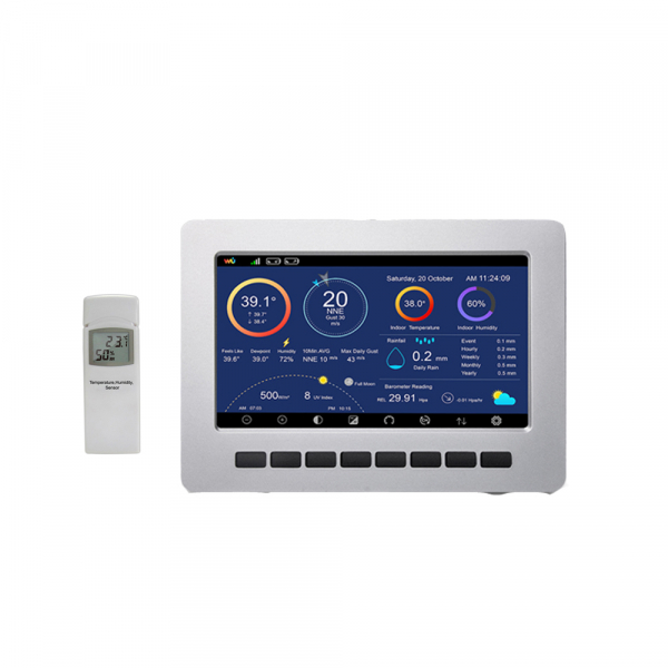 HP1000SE PRO Single Sensor Edition - HP1000SE PRO Display inkl. Innensensor + DP40 Aussen Temperatur/Luftfeuchte + DP80 Regensensor + DP300 Anemometer