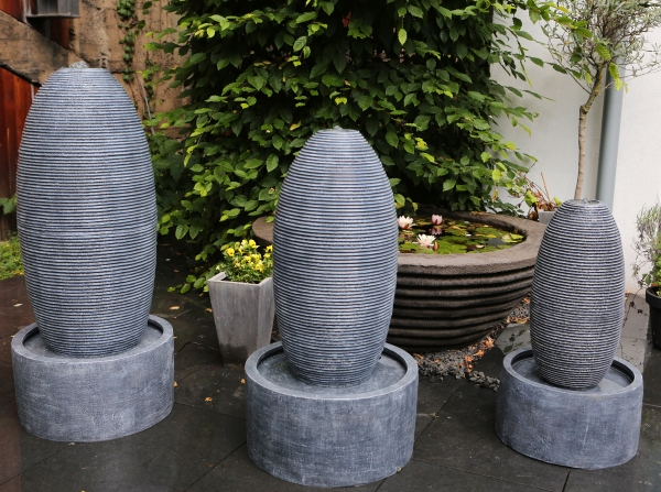 The Fountain 120 (120cm hoch) Wasserbrunnen, Tischbrunnen, Zimmerbrunnen mit LED Beleuchtung Indoor Outdoor