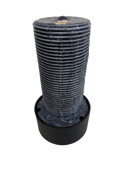 Fountain Candle Wasserbrunnen mit LED-Beleuchtung aus hochwertigem Polyresin