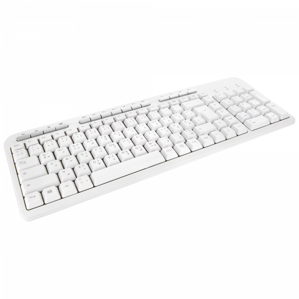 PK703 Multimedia USB Tastatur Deutsch/Arabisch weiß