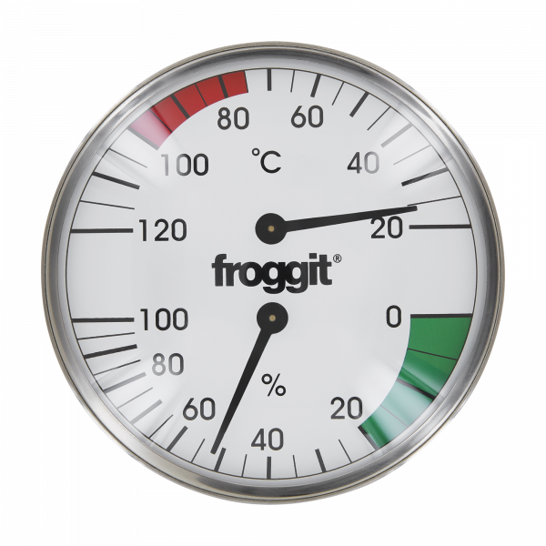 Saunathermometer Edelstahl Temperatur Luftfeuchte