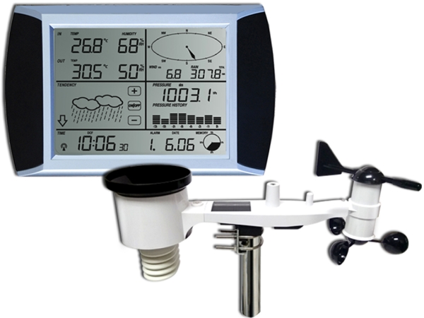 WH1080 SE Profi Funk Wetterstation Solar Touchscreen USB (Neuer Außenmast)