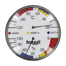 froggit XXL Saunathermometer 16cm Stainless Steel Temperatur Humidity