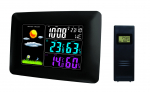 WS60 Funk Farb Wetterstation inkl. 1 Funksensor, Funkuhr, Wecker, Wettervorhersage